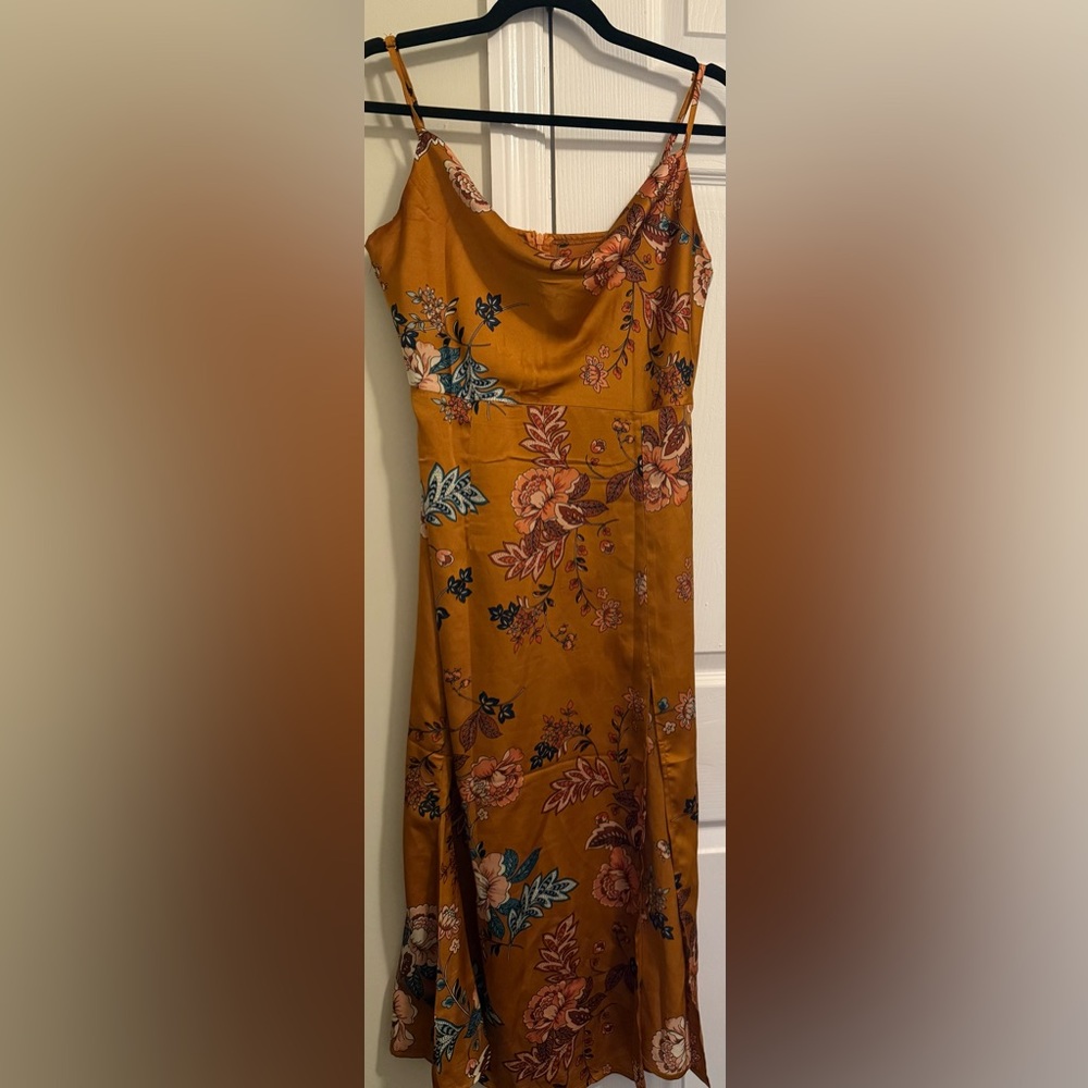 Floral Mustard Dress